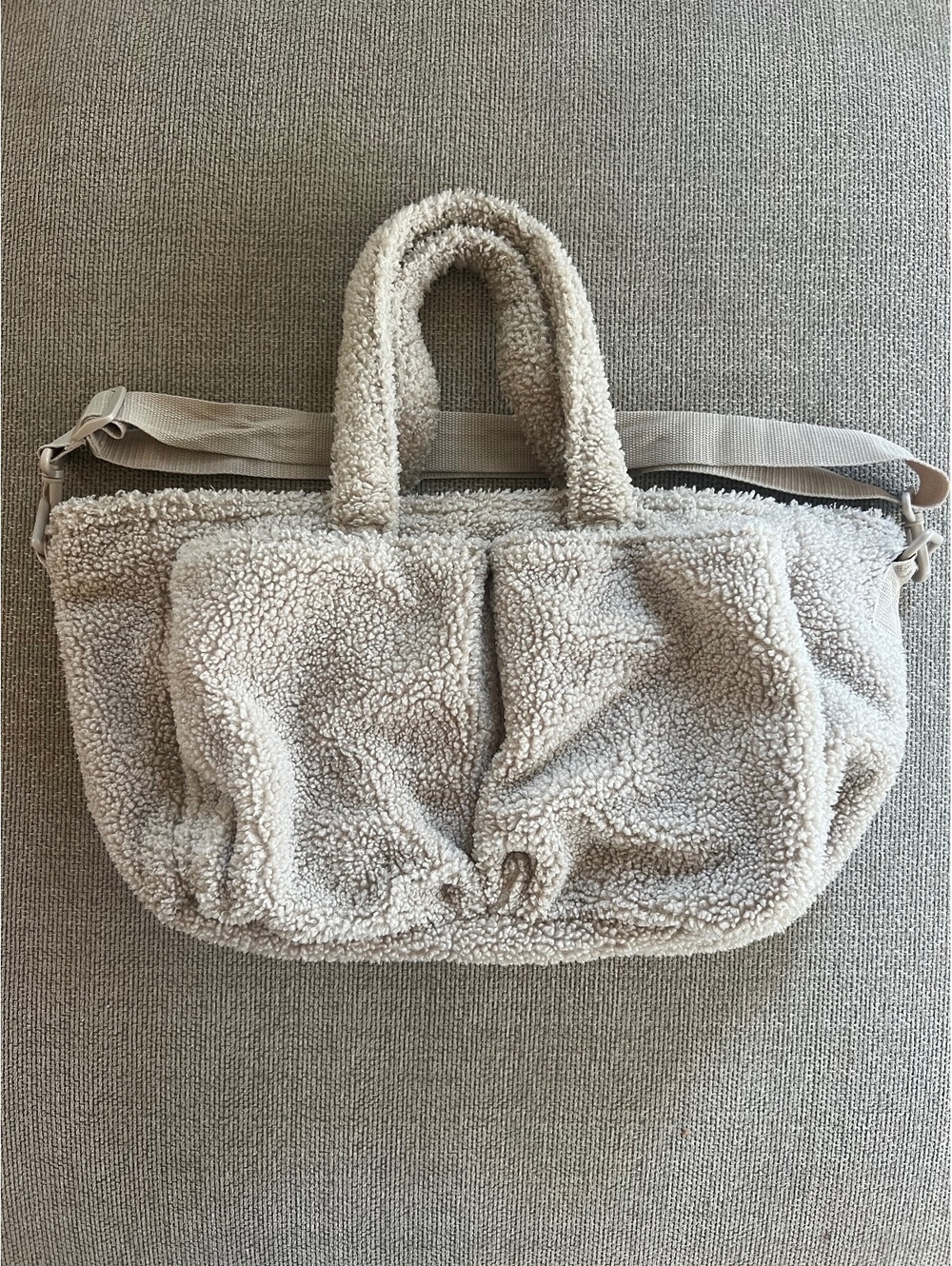 H&M Light Beige Teddy Bag